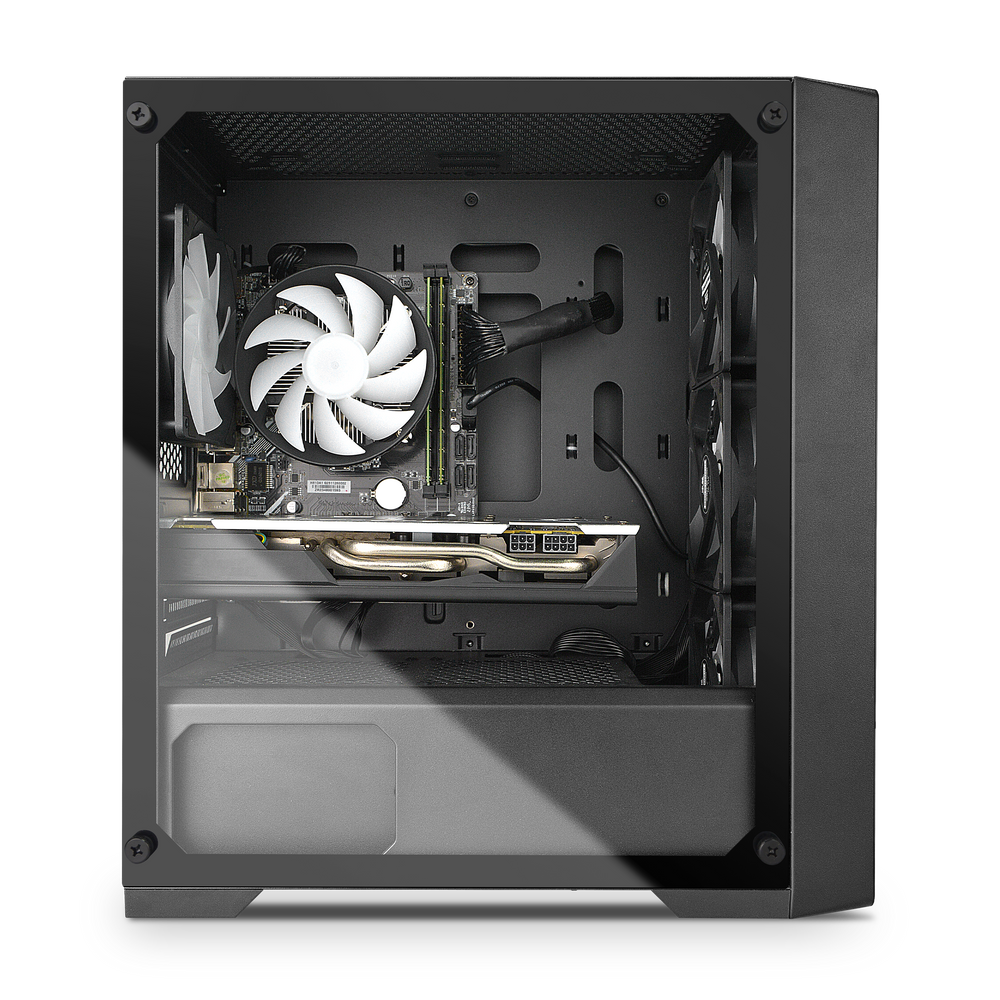 Blackout Computers Eclipse V2 Gaming PC (Matte Black) | High FPS Budget Desktop - View 2 - Affordable Prebuilt 1080p Gaming Desktop