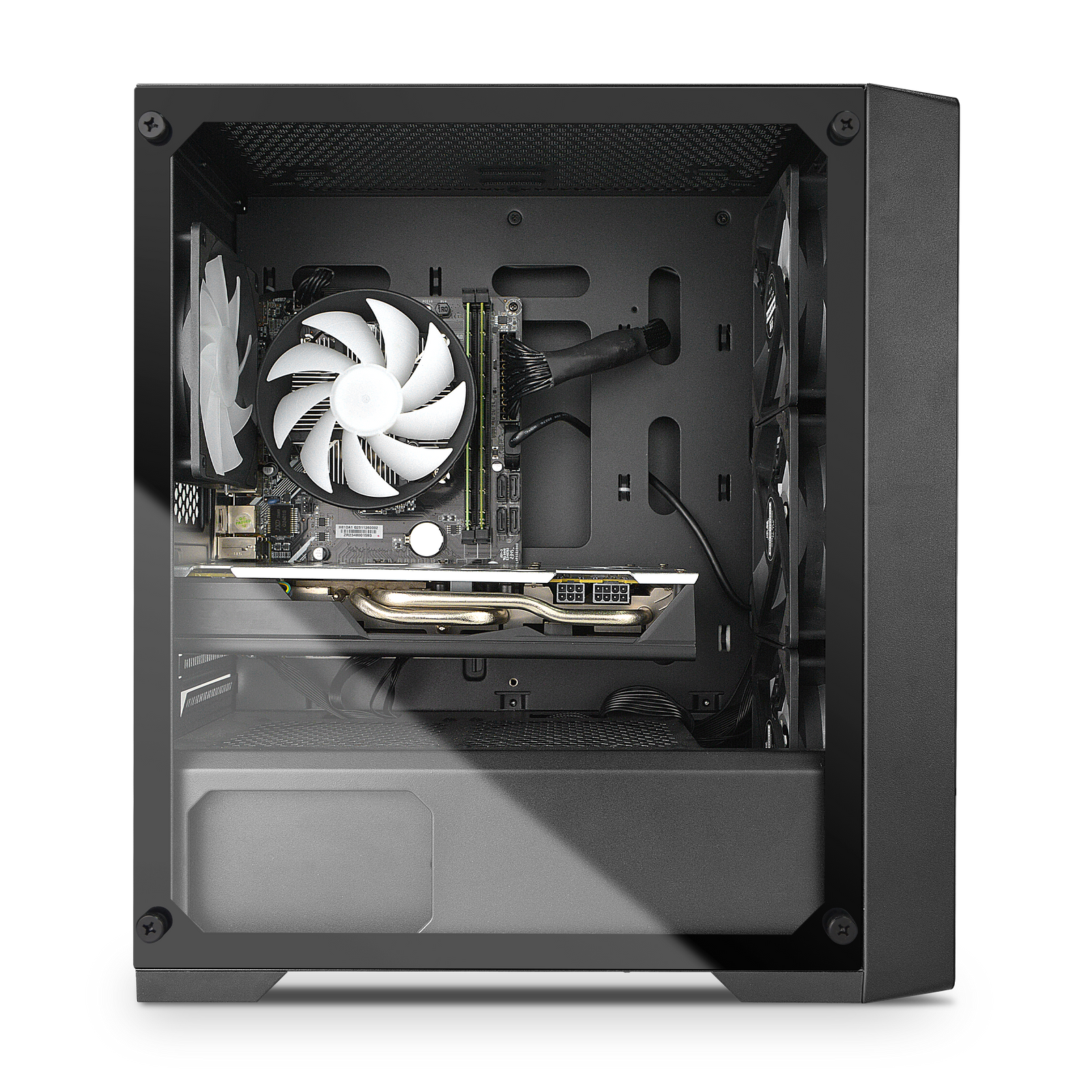 Blackout Computers Eclipse V2 Gaming PC (Matte Black) | High FPS Budget Desktop - View 2 - Affordable Prebuilt 1080p Gaming Desktop